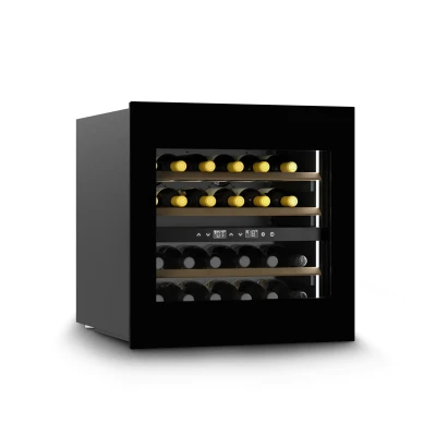 Caso  |  Винный холодильник  |  WineDeluxe WD 24  |  Класс энергоэффективности F  |  Встроенный  |  Вместимость бутылок 24  |  Черный