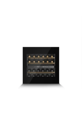 Caso  |  Винный холодильник  |  WineDeluxe WD 24  |  Класс энергоэффективности F  |  Встроенный  |  Вместимость бутылок 24  |  Черный