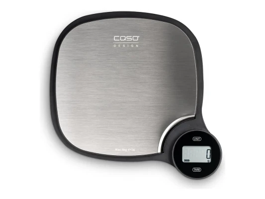 Caso  |  Kitchen EcoMaster Scales  |  Maximum weight (capacity) 5 kg  |  Graduation 1 g  |  Stainless Steel