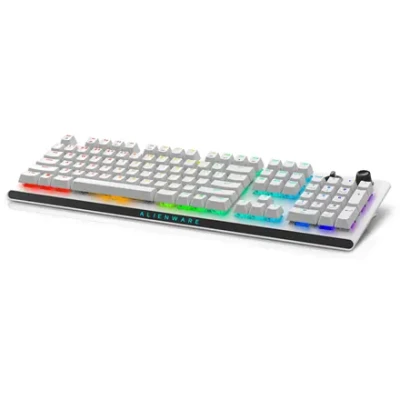 Dell  |  Alienware Tri-Mode AW920K  |  Wireless Gaming Keyboard  |  Wireless  |  RGB LED light  |  US  |  Bluetooth  |  Lunar Light  |  Numeric keypad  |  CHERRY MX Red  |  Wireless connection