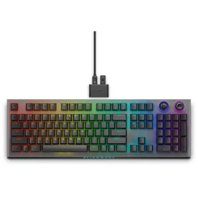Dell  |  Alienware Tri-Mode AW920K  |  Wireless Gaming Keyboard  |  Wireless  |  RGB LED light  |  US  |  Bluetooth  |  Dark Side of the Moon  |  Numeric keypad  |  CHERRY MX Red  |  Wireless connection