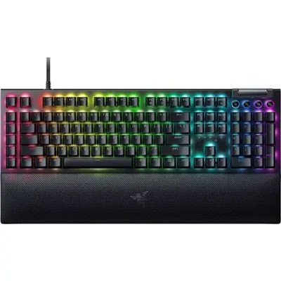 Razer  |  BlackWidow V4  |  Mehāniskā spēļu tastatūra  |  Vadu  |  RGB LED gaisma  |  ASV  |  Melna  |  Dzeltenie slēdži
