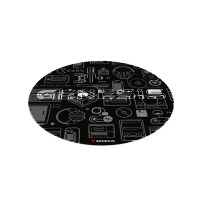 GENESIS Tellur 300 Round Gear Protective Floor Mat, 100cm, Black  |  Genesis Protective Floor Mat Tellur 300 Round Gear Polyester  |  Floor Mat  |  Multicolor