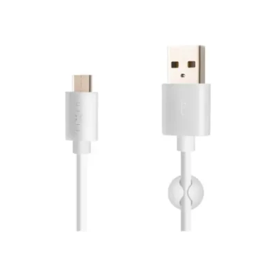 Fixed  |  Data And Charging Cable With USB / USB-C Connectors  |  White