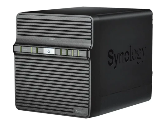 Synology  |  Tower NAS  |  DS423  |  up to 4 HDD / SSD  |  Realtek  |  RTD1619B  |  Processor frequency 1.7 GHz  |  2 GB  |  DDR4