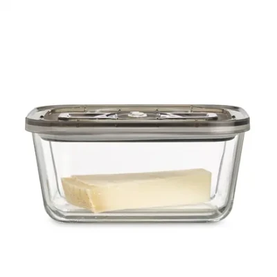 Caso  |  Glass Vacuum Container with Plastic Lid  |  VacuBoxx Eco L  |  Transparent