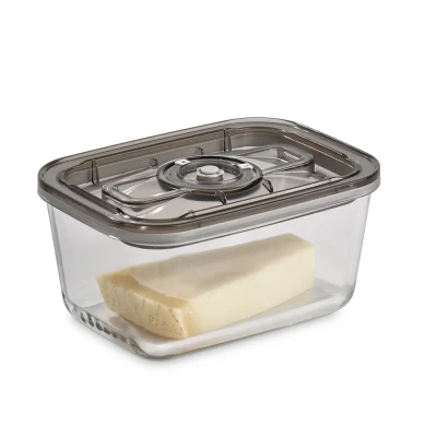 Caso  |  Glass Vacuum Container with Plastic Lid  |  VacuBoxx Eco L  |  Transparent