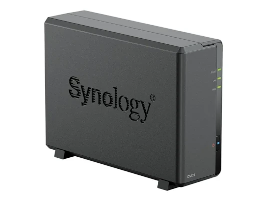 Synology  |  Tornis NAS  |  DS124  |  līdz 1 HDD / SSD  |  Realtek  |  RTD1619B  |  Procesora frekvence 1.7 GHz  |  1 GB  |  DDR4