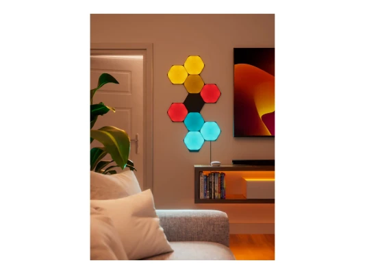 Nanoleaf  |  Shapes Black Hexagons Starter Kit (9 panels)  |  42 W  |  WiFi
