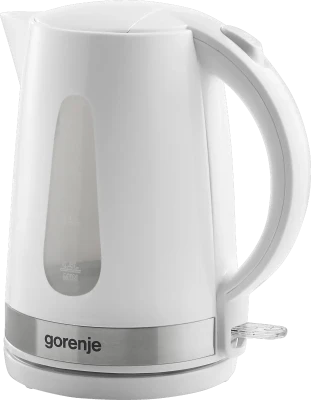 Gorenje  |  Kettle  |  K17WE  |  Electric  |  2200 W  |  1.7 L  |  Plastic / Metal  |  360° rotational base  |  White