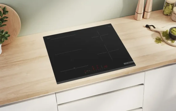 Bosch  |  Built-in Induction Hob  |  Series 6 PVS63KHC1Z  |  4 Cooking Zones  |  Touch Controls  |  Black