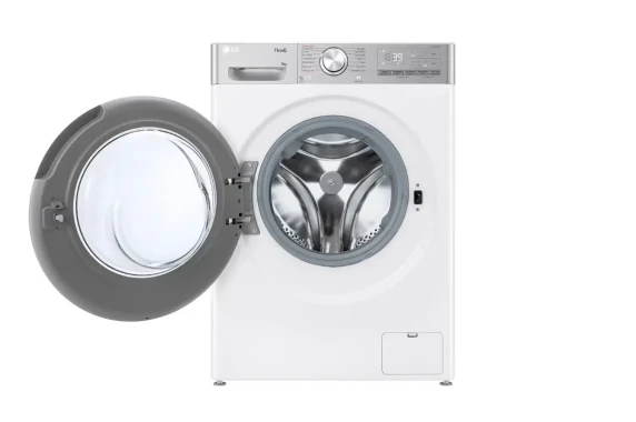 LG  |  Washing Machine  |  F2WR909P3W  |  Energy efficiency class A  |  Front loading  |  Washing capacity 9 kg  |  1200 RPM  |  Depth 47.5 cm  |  Width 60 cm  |  LED  |  Steam function  |  Direct drive  |  Wi-Fi  |  White