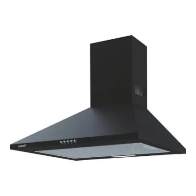 CATA  |  Hood  |  OMEGA 600 BK  |  Wall mounted  |  Energy efficiency class C  |  Width 60 cm  |  645 m³ / h  |  Mechanical  |  LED  |  Black