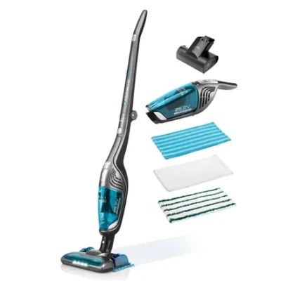 ETA  |  Vacuum Cleaner  |  ETA845390000 Moneto II Aqua Plus  |  Cordless operating  |  Handstick 2in1  |  Washing function  |  N / A W  |  25.2 V  |  Operating time (max) 50 min  |  Grey / Blue