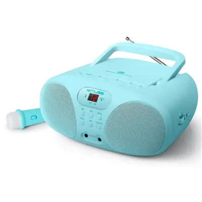 Muse  |  Portable Sing-A-Long Radio CD Player  |  MD-203 KB  |  AUX in  |  CD player  |  FM radio