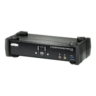 Aten CS1922 2-Port USB 3.0 4K DisplayPort KVMP Switch  |  Aten  |  2-Port USB 3.0 4K DisplayPort KVMP™ Switch (Cables included)  |  CS1922