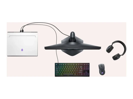 Dell Alienware Tenkeyless AW420K  |  Gaming Keyboard  |  Wired  |  EN  |  Dark Side of the Moon  |  CHERRY MX Red