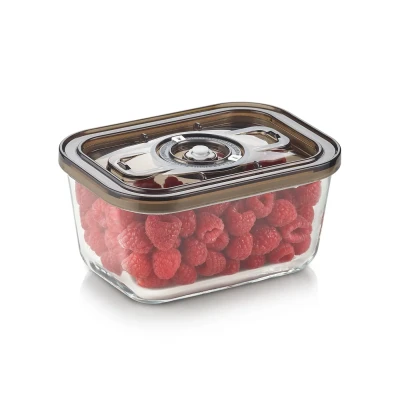 Caso Glass Vacuum Container with Plastic Lid  |  VacuBoxx Eco M  |  Transparent