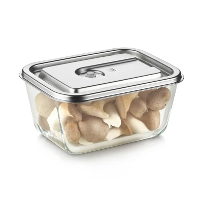 Caso Glass Vacuum Container with Plastic Lid  |  VacuBoxx Inox XL  |  Transparent