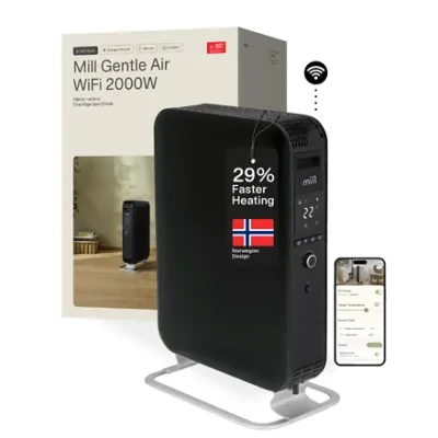 Mill  |  WiFI GEN3 Oil Filled Radiator  |  OIL2000WIFI3  |  Oil Filled Radiator  |  2000 W  |  Number of power levels 3  |  Black
