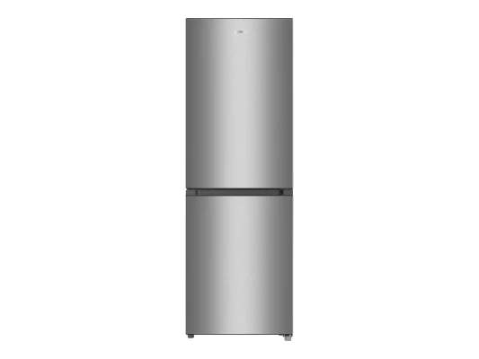 Gorenje  |  Refrigerator  |  RK416EPS4  |  Energy efficiency class E  |  Free standing  |  Combi  |  Height 161.3 cm  |  Fridge net capacity 159 L  |  Freezer net capacity 71 L  |  39 dB  |  Grey