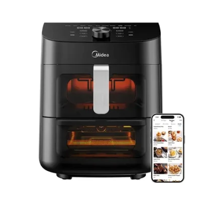 Midea  |  Two Zone Airfryer  |  MAD1100DADK  |  4.4 / 6.4 L  |  1850 W  |  Black