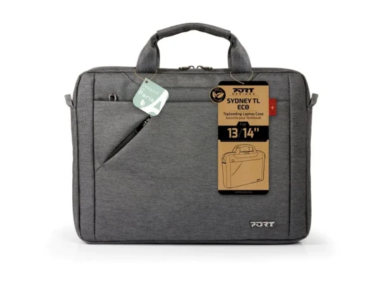PORT DESIGNS  |  Sydney ECO  |  Fits up to size 13-14 "  |  Laptop case  |  Grey  |  Shoulder strap