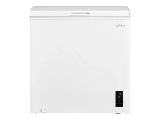 Midea Freezer  |  MDRC280FEE01  |  Energy efficiency class E  |  Chest  |  Free standing  |  Height 85 cm  |  Total net capacity 198 L  |  White