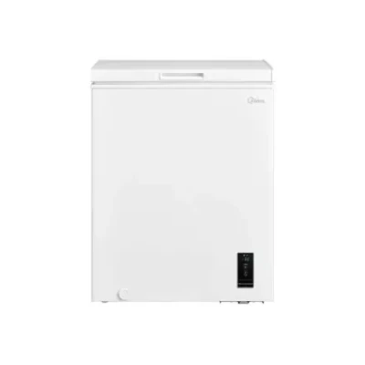 Midea Freezer  |  MDRC207FEE01  |  Energy efficiency class E  |  Chest  |  Free standing  |  Height 85 cm  |  Total net capacity 142 L  |  White