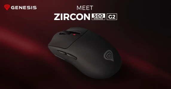 Genesis ZIRCON 500 G2  |  Wireless / Wired  |  Gaming Mouse  |  2.4 GHz, Bluetooth, USB  |  Black