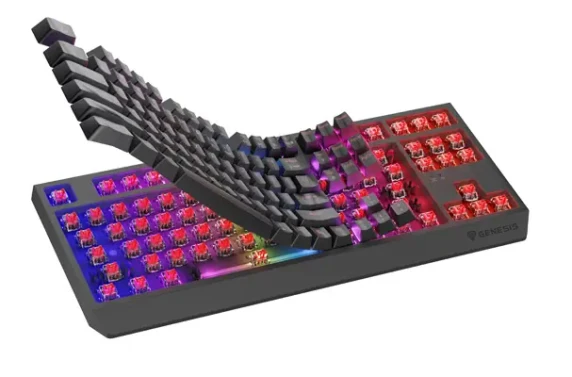 Genesis THOR 230  |  Mechanical Gaming Keyboard  |  Wireless  |  US  |  Black  |  2.4 GHz, Bluetooth, USB  |  Outemu Red
