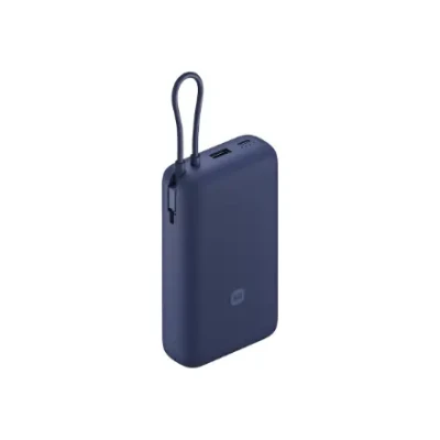 Xiaomi 33W Power Bank (Integrated Cable)  |  20000 mAh  |  USB-C / USB-C cable / USB-A  |  Blue