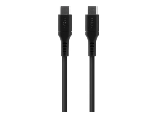 Fixed  |  Liquid Silicone Cable USB-C / USB-C, 2m, 60W  |  FIXDLS-CC2-BK
