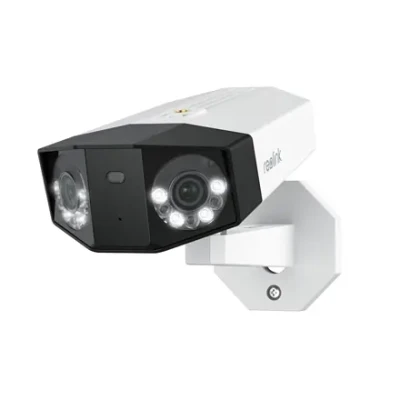 Reolink  |  Dual-Lens PoE Security Camera with 180° Panoramic View  |  Duo Series P750  |  Bullet  |  16 MP  |  2.8mm / F1.6  |  Power over Ethernet (PoE)  |  IP67  |  H.265  |  Micro SD, Max. 256 GB