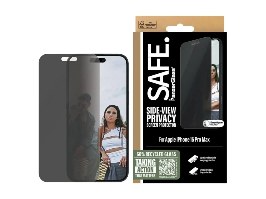 PanzerGlass Screen protector  |  Apple  |  iPhone 16 Pro Max  |  Glass  |  Black  |  Ultra-Wide Fit