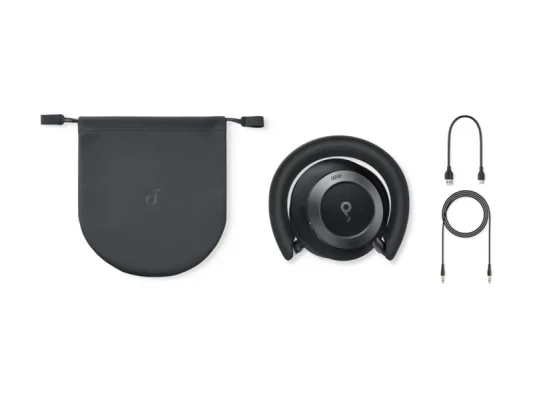 Anker Soundcore  |  Saliekamās austiņas  |  Space One Pro  |  Bluetooth  |  Ap ausīm  |  Mikrofons  |  Bezvadu  |  Jet Black