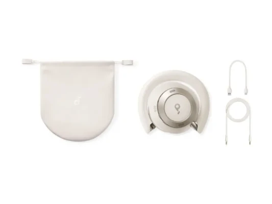 Anker Soundcore  |  Saliekamās austiņas  |  Space One Pro  |  Bluetooth  |  Ap ausīm  |  Mikrofons  |  Bezvadu  |  Cream White