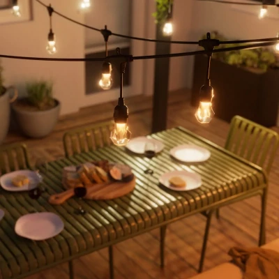 Nanoleaf Essentials Matter Smart Multicolour Outdoor String Lights Starter Kit 15m  |  16M+