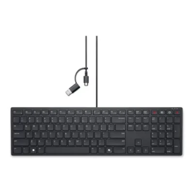 Dell  |  Collaboration Keyboard  |  KB525C  |  Keyboard  |  Wired  |  US (QWERTY)  |  Black  |  USB-C