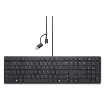 Dell  |  Клавиатура для сотрудничества  |  KB525C  |  Клавиатура  |  Провода  |  Русский  |  Черный  |  USB-C