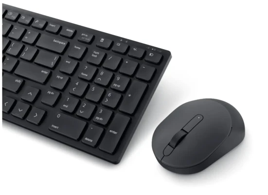 Dell  |  Silent Keyboard and Mouse  |  KM555  |  Keyboard and Mouse Set  |  Wireless  |  Russian  |  Black  |  2.4 GHz, Bluetooth 5.1  |  Wireless connection