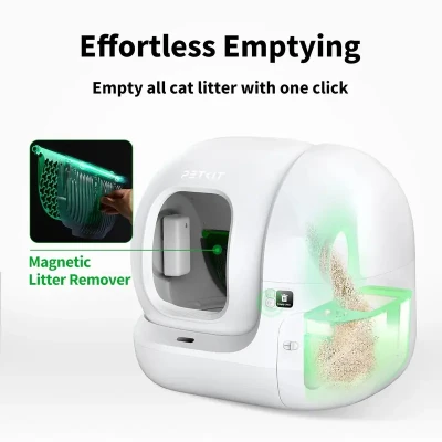 PETKIT  |  Pura Max 2 minerālsmiltis, zaļa + magnētiska kaķu tualetes noņēmējs  |  Zaļa