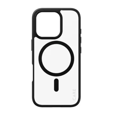 CARE Flagship Case  |  Back cover  |  Apple  |  iPhone 16 PRO  |  Recycled plastic  |  Black  |  MagSafe