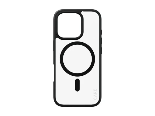 CARE Flagship Case  |  Back cover  |  Apple  |  iPhone 16 PRO  |  Recycled plastic  |  Black  |  MagSafe