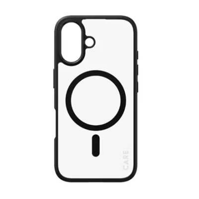 CARE Flagship Case  |  Back cover  |  Apple  |  iPhone 16  |  Recycled plastic  |  Black  |  MagSafe