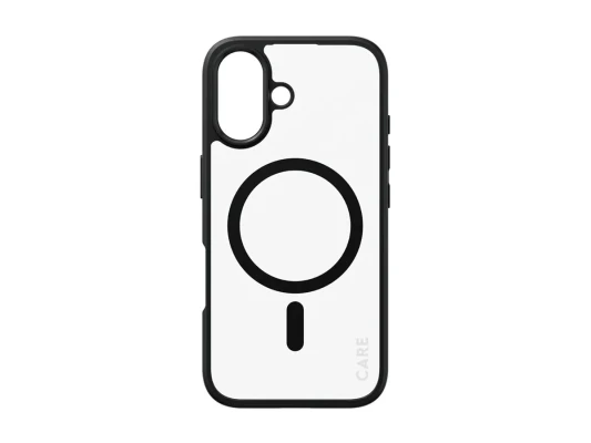 CARE Flagship Case  |  Back cover  |  Apple  |  iPhone 16  |  Recycled plastic  |  Black  |  MagSafe