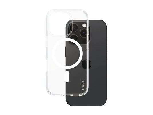 CARE Flagship Case  |  Back cover  |  Apple  |  iPhone 16 PRO  |  Recycled plastic  |  White  |  MagSafe
