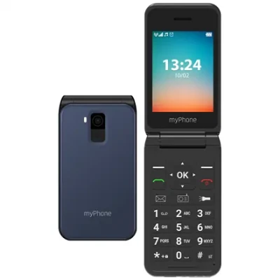 myPhone Flip  |  LTE  |  Black  |  2.8 "  |  TFT  |  48 MB  |  128 MB  |  3G  |  Bluetooth  |  2.1  |  USB version Type-C  |  Built-in camera  |  Main camera resolution 1.3 MP  |  1000 mAh