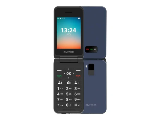 myPhone Flip  |  LTE  |  Black  |  2.8 "  |  TFT  |  48 MB  |  128 MB  |  3G  |  Bluetooth  |  2.1  |  USB version Type-C  |  Built-in camera  |  Main camera resolution 1.3 MP  |  1000 mAh