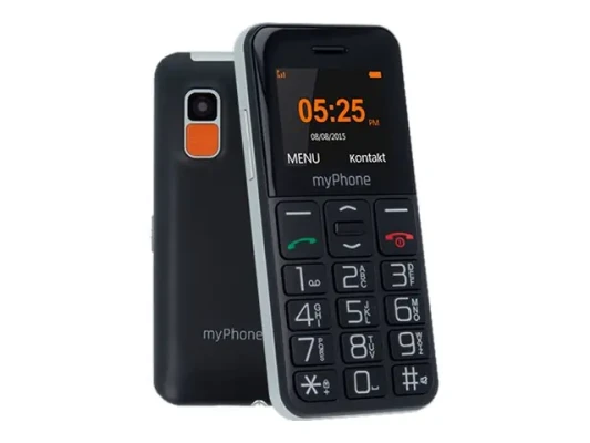myPhone Halo Easy  |  Black  |  1.77 "  |  TFT  |  24 MB  |  32 MB  |  Single SIM  |  Bluetooth  |  Main camera resolution 0.3 MP  |  1000 mAh